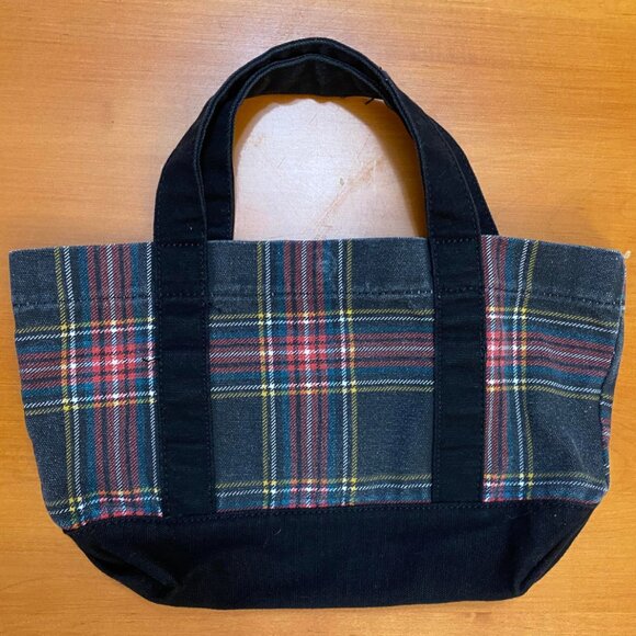 J.Crew Tartan Plaid Mini Canvas Tote - Picture 2 of 6